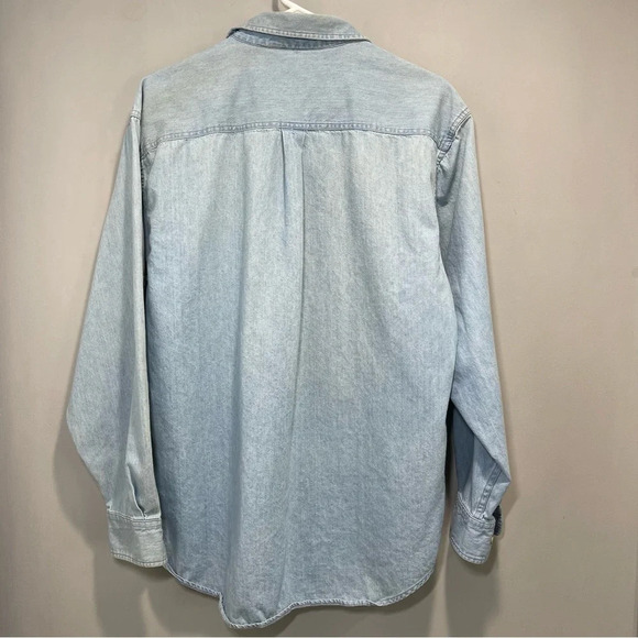 Vintage Team Woody Denim Light Blue Shirt Men size Large - Picture 7 of 17